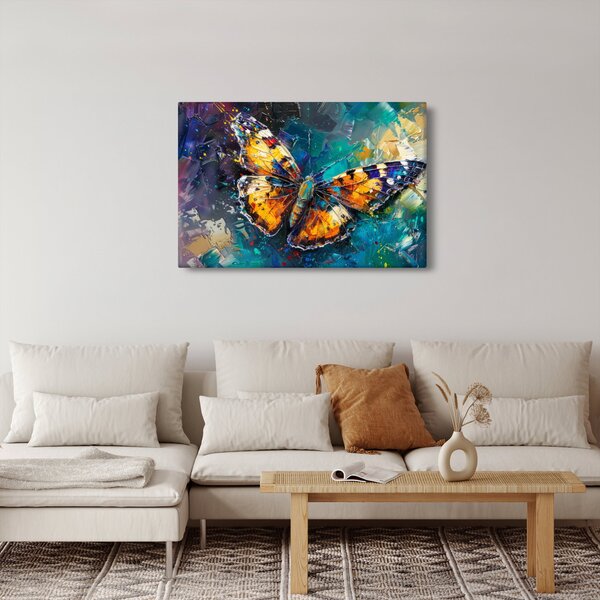 Obraz - Motýľ, olejomaľba (90x60 cm)