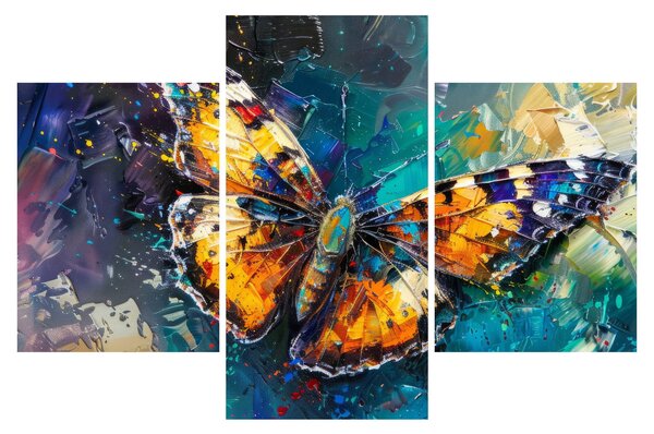 Obraz - Motýľ, olejomaľba (90x60 cm)