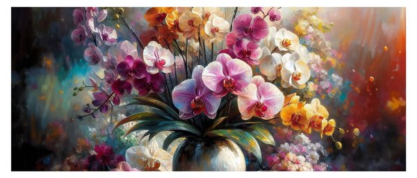 Obraz - Váza kvetov II. (120x50 cm)