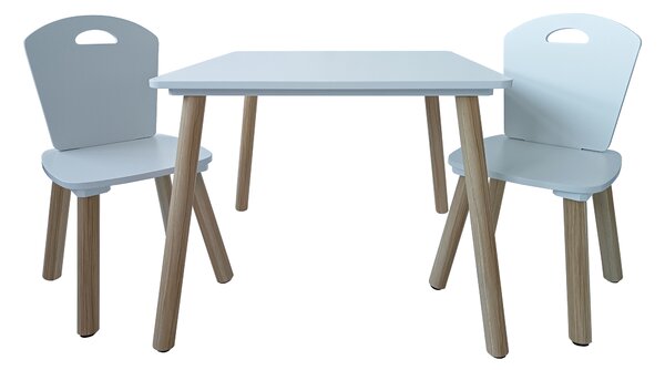 Biely set stolíka a 2 stoličiek