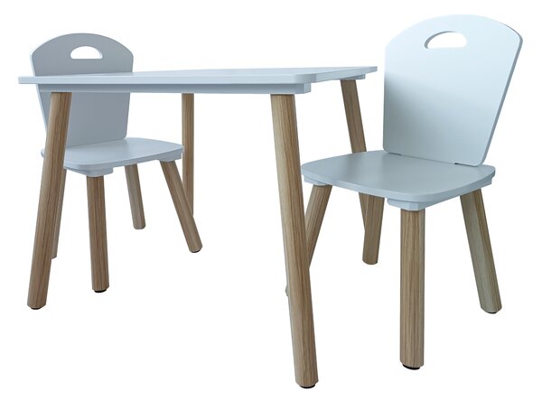Biely set stolíka a 2 stoličiek