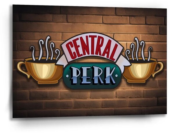Sablio Obraz Seriál Priatelia CENTRAL PERK Tehly - 90x60 cm