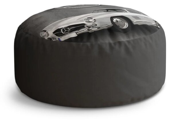 Sablio Taburet Circle Mercedes-Benz 300 SL Sivé pozadie: 38x48 cm