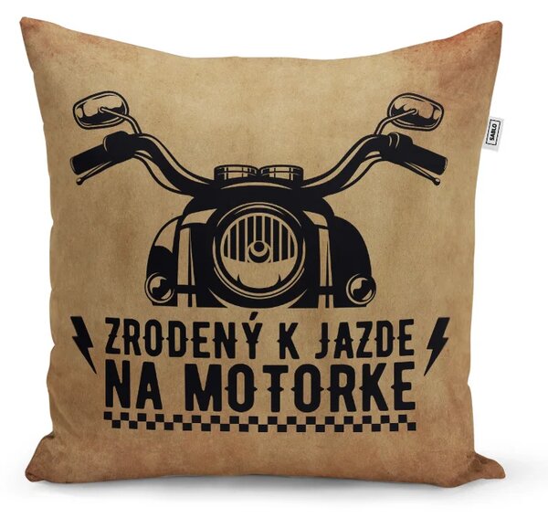 Sablio Vankúš Zrodený k jazde na motorke: 40x40 cm