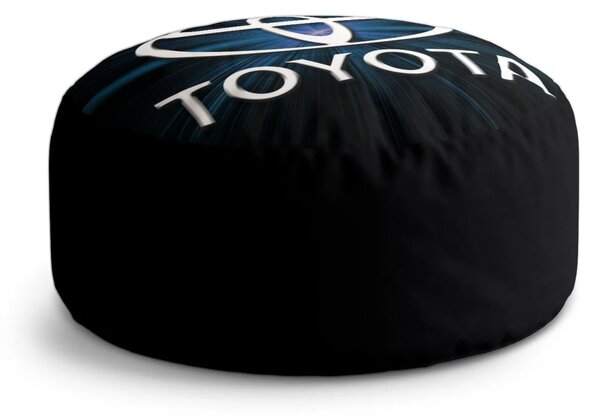 Sablio Taburet Circle Toyota Blue Glow: 38x48 cm