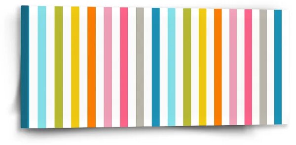 Sablio Obraz Farebné prúžky - 110x50 cm