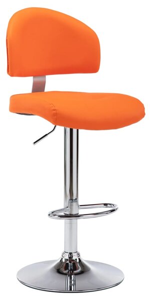 Barová stolička, oranžová, umelá koža