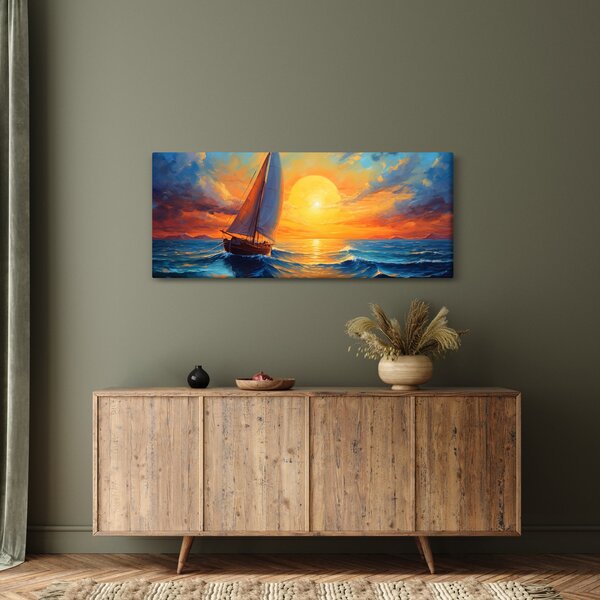 Obraz - Plachetnica (120x50 cm)
