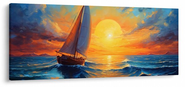 Obraz - Plachetnica (120x50 cm)