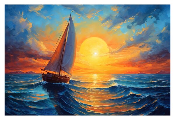 Obraz - Plachetnica (90x60 cm)