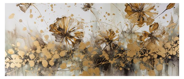 Obraz - Abstraktná kvetinová maľba (120x50 cm)