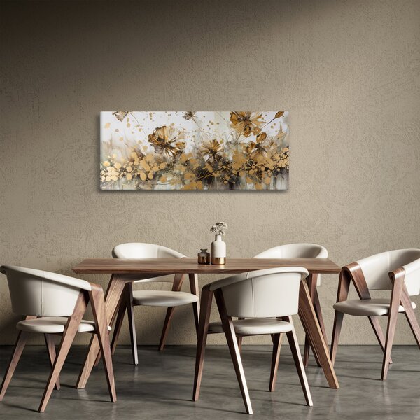 Obraz - Abstraktná kvetinová maľba (120x50 cm)