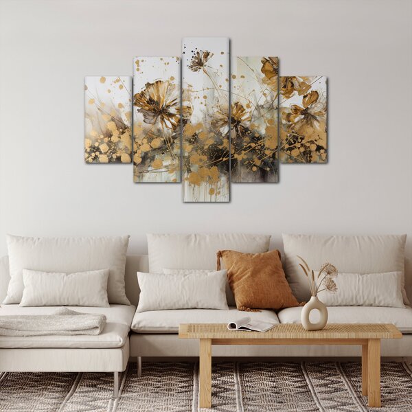 Obraz - Abstraktná kvetinová maľba (150x105 cm)
