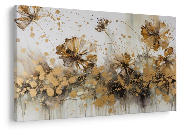 Obraz - Abstraktná kvetinová maľba (90x60 cm)