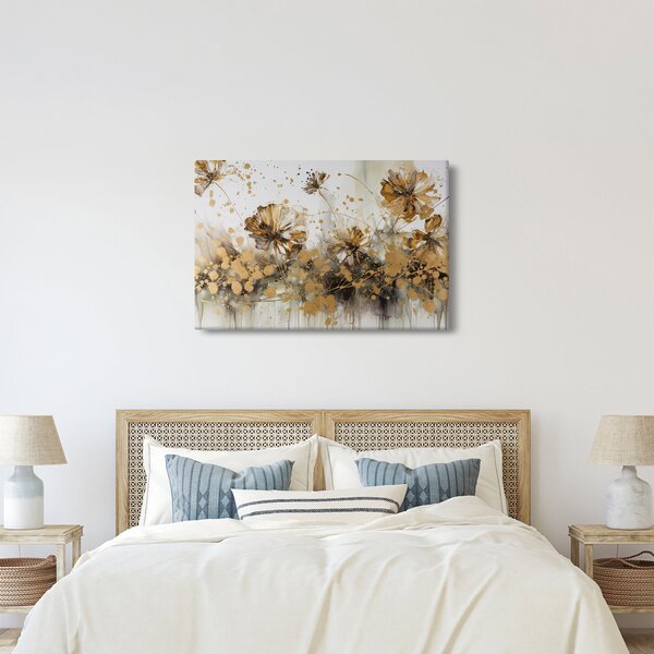 Obraz - Abstraktná kvetinová maľba (90x60 cm)