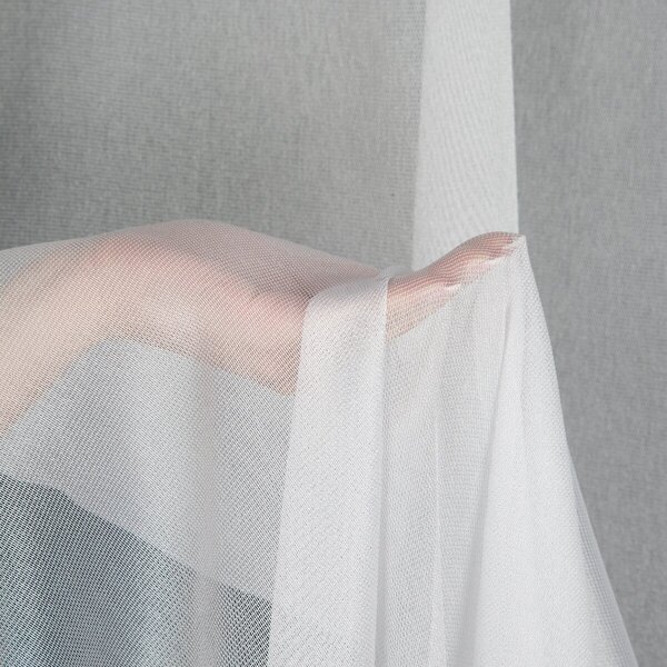 Metráž Záclonovina Záclonová látka Lux nekrčivá v. 300 cm - Biela