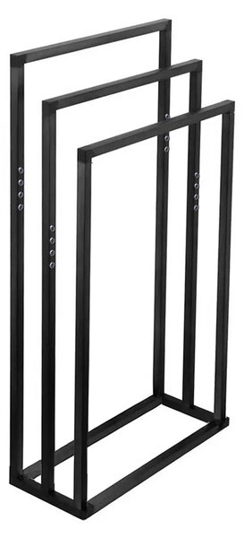 Tutumi Tutumi, 3-ramenný kovový stojan na uteráky 600x260x1000 mm 391840, čierna matná, HOM-01003