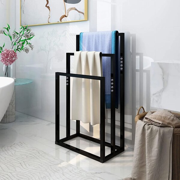 Tutumi Tutumi, 3-ramenný kovový stojan na uteráky 600x260x1000 mm 391840, čierna matná, HOM-01003
