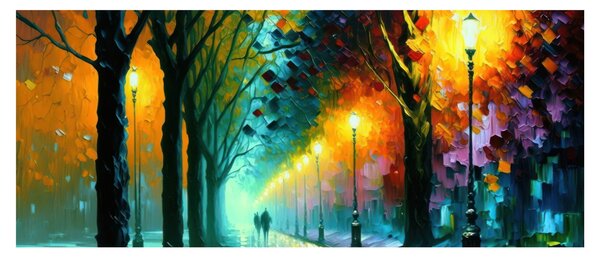 Obraz - Nočná prechádzka (120x50 cm)