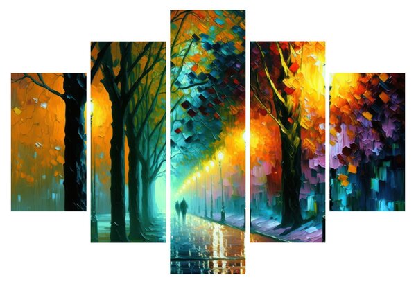 Obraz - Nočná prechádzka (150x105 cm)