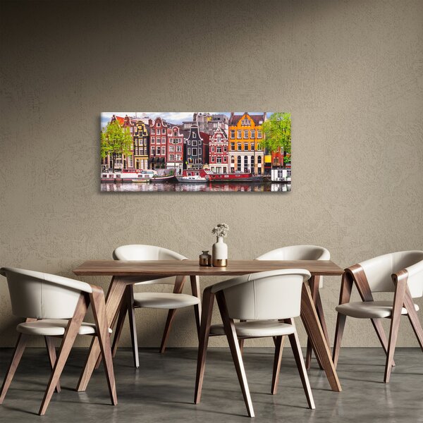 Obraz - Amsterdam, tanečné domy (120x50 cm)