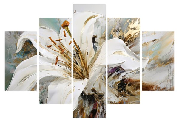 Obraz - Abstrakcia s ľaliou (150x105 cm)
