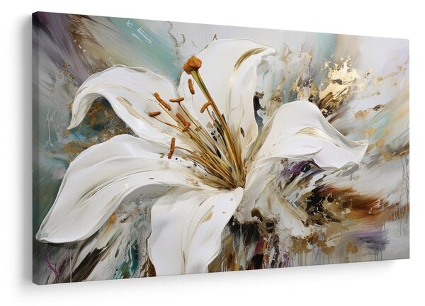 Obraz - Abstrakcia s ľaliou (90x60 cm)