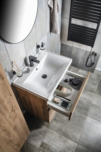 Aqualine Aqualine, ALTAIR umývadlová skrinka 67x60x45cm, dub emporio, AI370