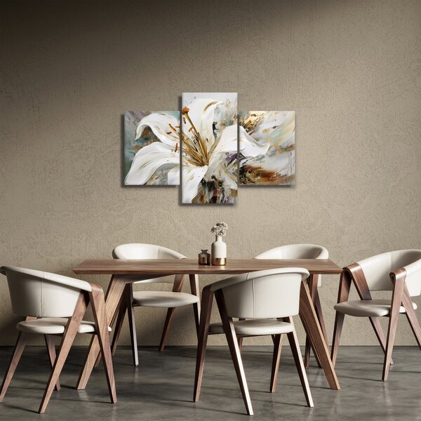 Obraz - Abstrakcia s ľaliou (90x60 cm)