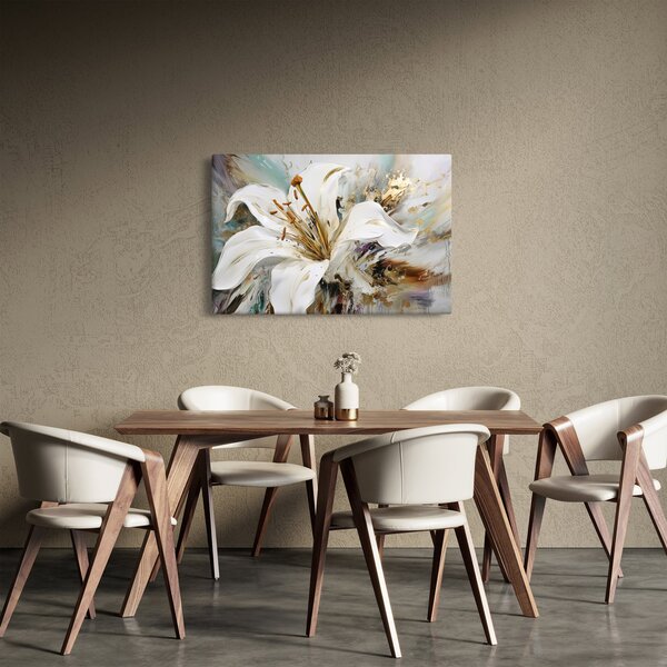 Obraz - Abstrakcia s ľaliou (90x60 cm)
