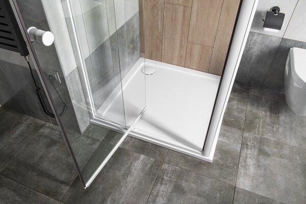 Aqualine Aqualine, AMICO sprchové dvere výklopné 1040-1220x1850mm, číre sklo, G100