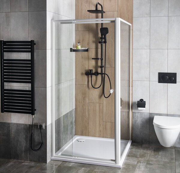 Aqualine Aqualine, AMICO sprchové dvere výklopné 1040-1220x1850mm, číre sklo, G100