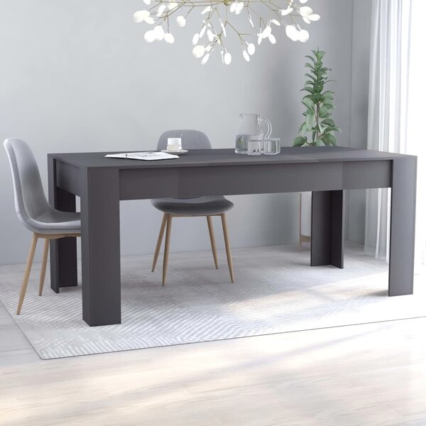 Jedálenský stôl, sivý 180x90x76 cm, drevotrieska