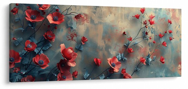 Obraz - Vlčie maky (120x50 cm)