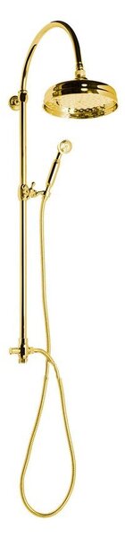 Sapho ANTEA sprchový stĺp na napojenie na batériu, hlavová, ručná sprcha, teleskopický, zlato