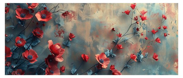 Obraz - Vlčie maky (120x50 cm)