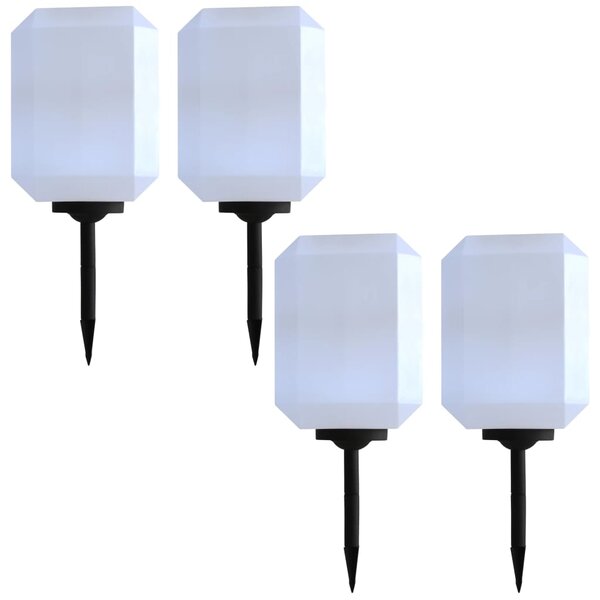 Vonkajšie solárne lampy 4 ks biele 30 cm LED