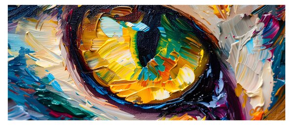Obraz - Maľba mačacieho oka (120x50 cm)