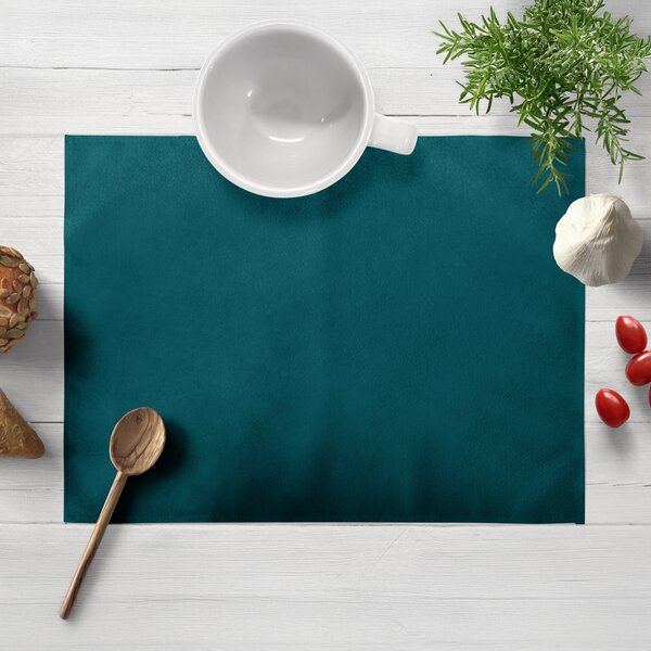 Biante Zamatové prestieranie na stôl Velvet Prémium SVP-025 Petrolejové 30x40 cm