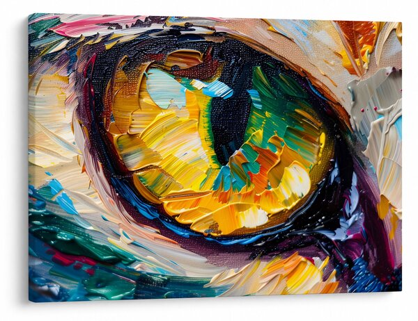 Obraz - Maľba mačacieho oka (70x50 cm)