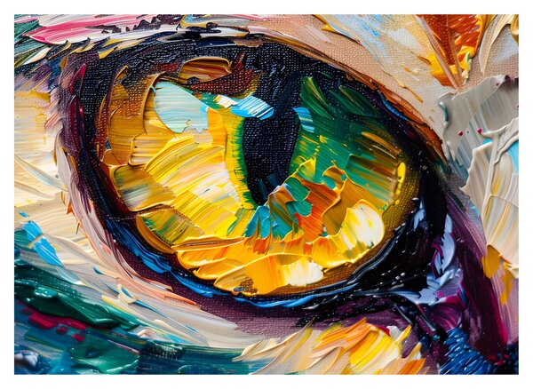 Obraz - Maľba mačacieho oka (70x50 cm)