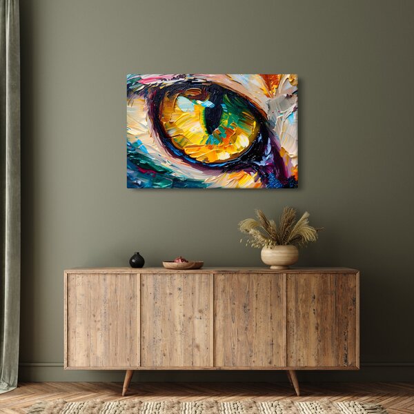 Obraz - Maľba mačacieho oka (90x60 cm)