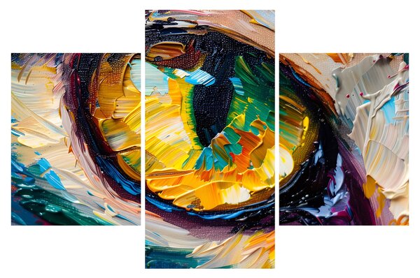 Obraz - Maľba mačacieho oka (90x60 cm)
