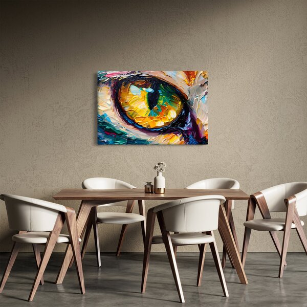 Obraz - Maľba mačacieho oka (90x60 cm)