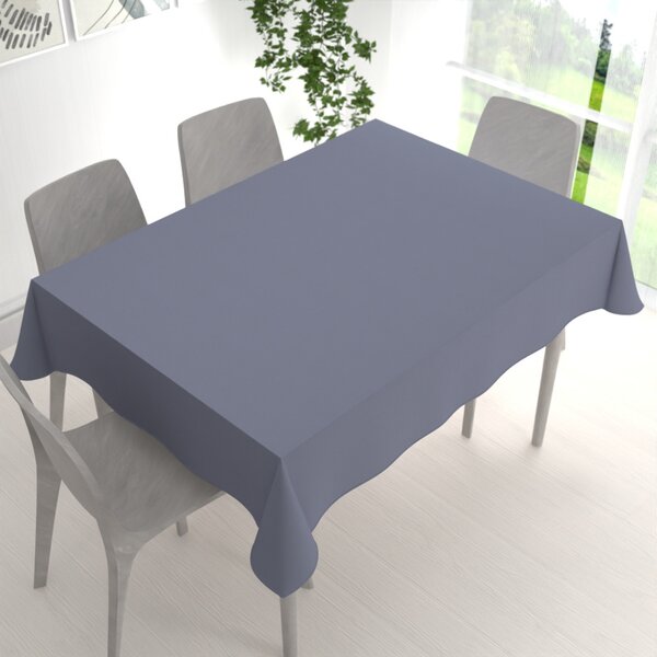Biante Obdĺžnikový bavlnený saténový obrus ST-003 Modrosivý 50x100 cm