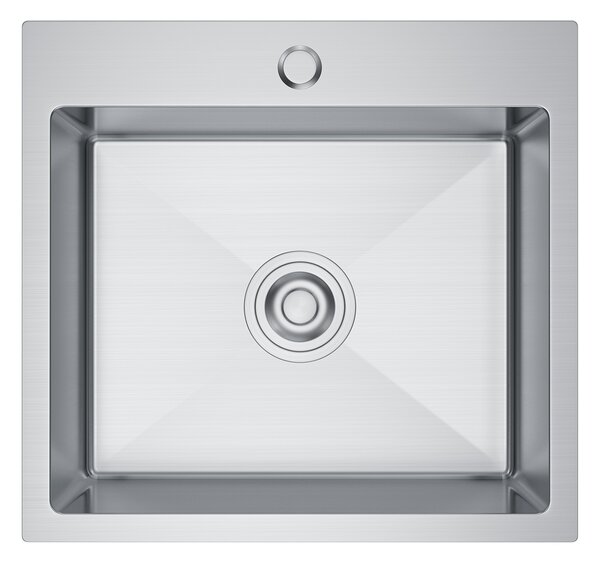 Erga HD, 1-komorový oceľový drez 500x450x210 mm, oceľová, ERG-MLS-HD5045