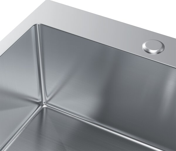 Erga HD, 1-komorový oceľový drez 480x450x210 mm, oceľová, ERG-MLS-HD4845