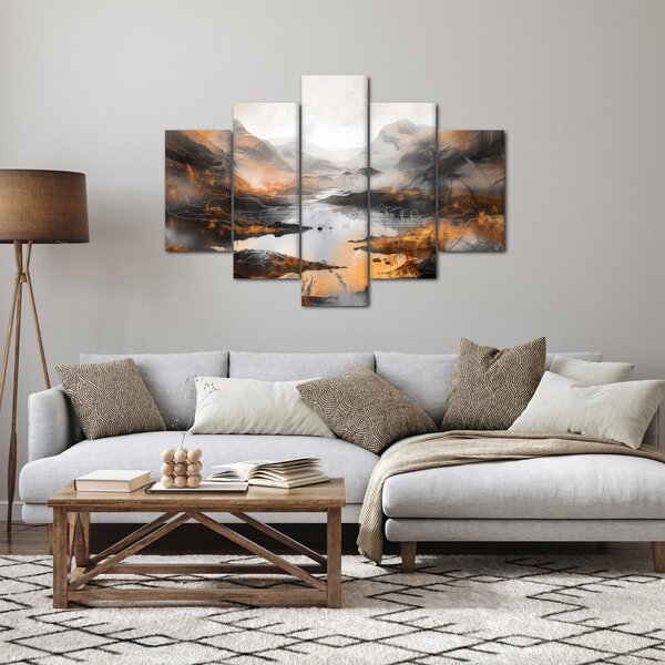 Obraz - Maľba horskej krajiny (150x105 cm)