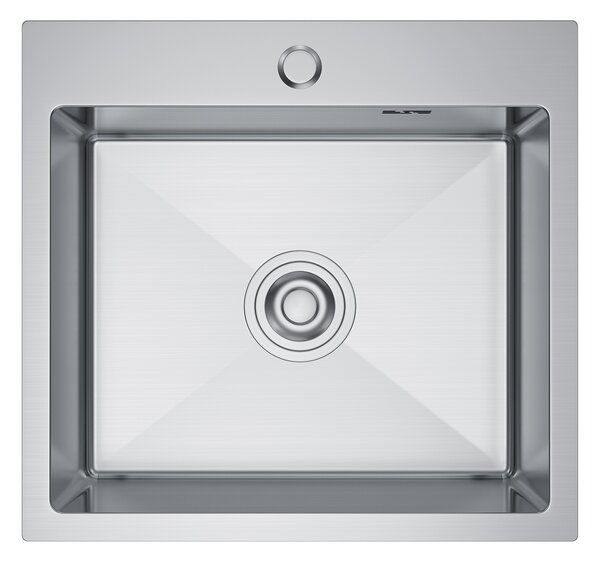 Erga HD, 1-komorový oceľový drez 480x450x210 mm, oceľová, ERG-MLS-HD4845