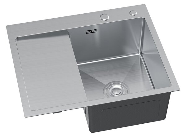 Erga HD, 1-komorový oceľový drez 580x480x210 mm, pravý, oceľová, ERG-MLS-HD5848R